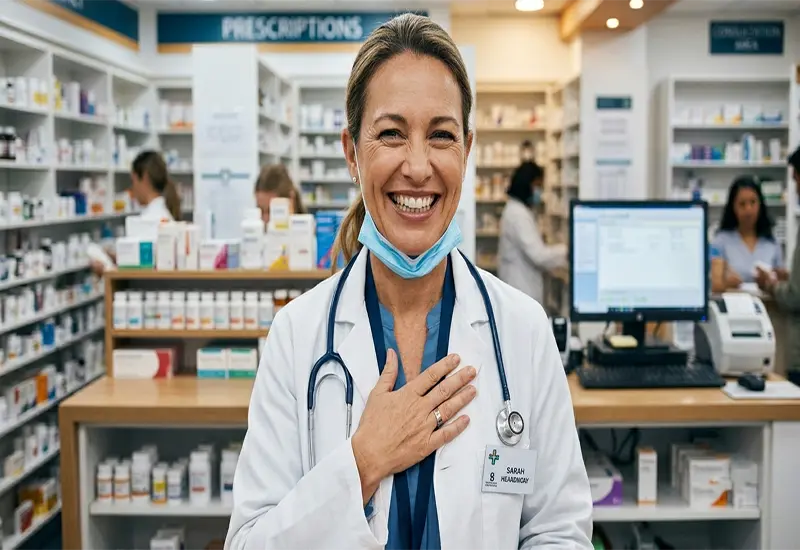 happy pharmacist